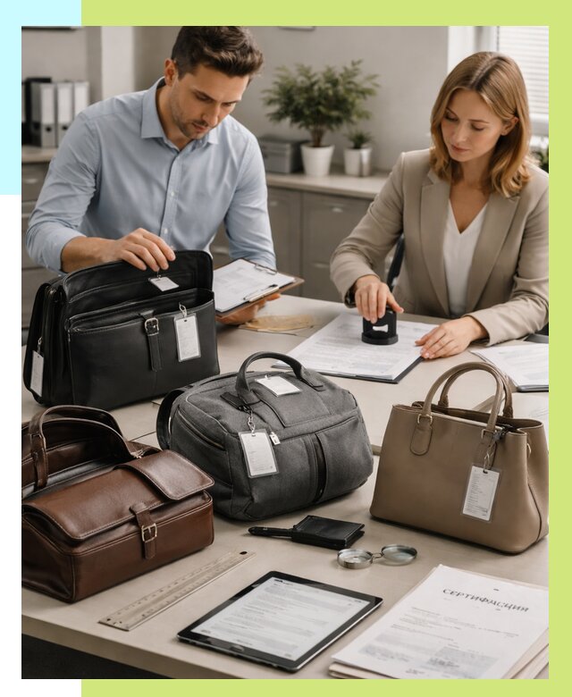 Сертификация сумок в Курганинске от 7801 руб. | Алешин-Кгн