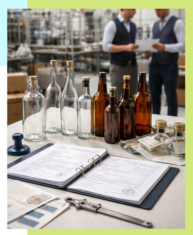 Сертификация стеклянных бутылок в Курганинске от 26003 р. | Алешин-Кгн