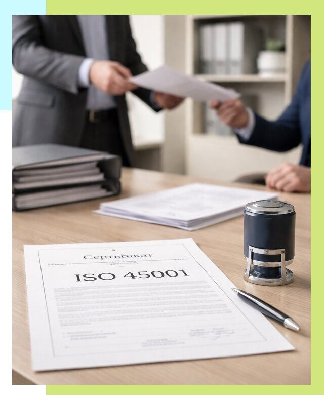 Сертификат ISO 45001 в Курганинске под ключ от 46805 р. | Алешин-Кгн